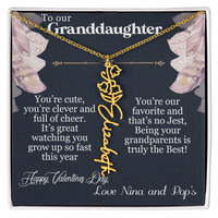 Load image into Gallery viewer, To our Granddaughter - Flower Necklace - Emily
