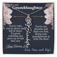 Load image into Gallery viewer, To our Granddaughter - Flower Necklace - Emily

