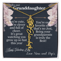 Load image into Gallery viewer, To our Granddaughter - Flower Necklace - Emily
