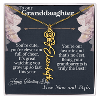 Load image into Gallery viewer, To our Granddaughter - Flower Necklace - Emily
