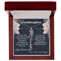 Load image into Gallery viewer, To our Granddaughter - Flower Necklace - Emily
