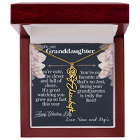 Load image into Gallery viewer, To our Granddaughter - Flower Necklace - Emily
