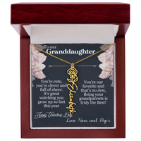 Load image into Gallery viewer, To our Granddaughter - Flower Necklace - Emily
