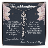 Load image into Gallery viewer, To our Granddaughter - Flower Necklace - Emily
