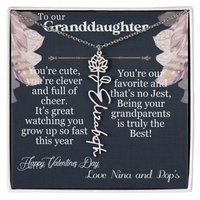 Load image into Gallery viewer, To our Granddaughter - Flower Necklace - Emily
