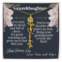 Load image into Gallery viewer, To our Granddaughter - Flower Necklace - Emily

