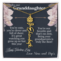 Load image into Gallery viewer, To our Granddaughter - Flower Necklace - Emily
