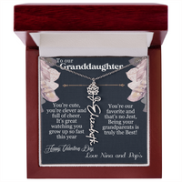 Load image into Gallery viewer, To our Granddaughter - Flower Necklace - Emily
