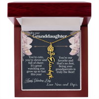 Load image into Gallery viewer, To our Granddaughter - Flower Necklace - Emily
