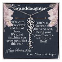 Load image into Gallery viewer, To our Granddaughter - Flower Necklace - Emily
