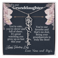 Load image into Gallery viewer, To our Granddaughter - Flower Necklace - Emily
