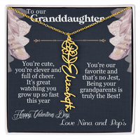 Load image into Gallery viewer, To our Granddaughter - Flower Necklace - Emily
