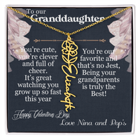 Load image into Gallery viewer, To our Granddaughter - Flower Necklace - Emily
