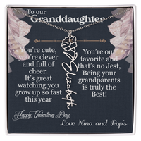 Load image into Gallery viewer, To our Granddaughter - Flower Necklace - Emily
