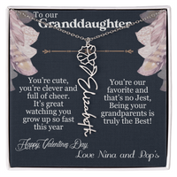 Load image into Gallery viewer, To our Granddaughter - Flower Necklace - Emily
