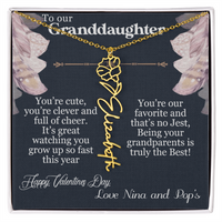 Load image into Gallery viewer, To our Granddaughter - Flower Necklace - Emily
