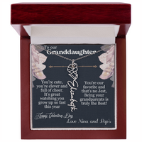 Load image into Gallery viewer, To our Granddaughter - Flower Necklace - Emily
