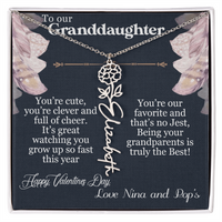 Load image into Gallery viewer, To our Granddaughter - Flower Necklace - Emily
