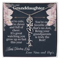 Load image into Gallery viewer, To our Granddaughter - Flower Necklace - Emily
