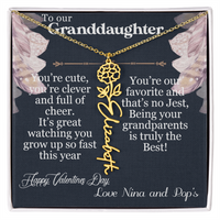 Load image into Gallery viewer, To our Granddaughter - Flower Necklace - Emily
