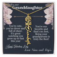 Load image into Gallery viewer, To our Granddaughter - Flower Necklace - Emily
