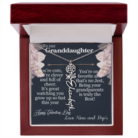 Load image into Gallery viewer, To our Granddaughter - Flower Necklace - Emily
