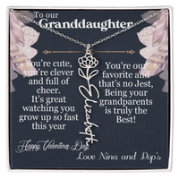 Load image into Gallery viewer, To our Granddaughter - Flower Necklace - Emily

