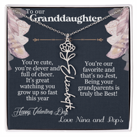 Load image into Gallery viewer, To our Granddaughter - Flower Necklace - Emily
