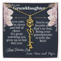 Load image into Gallery viewer, To our Granddaughter - Flower Necklace - Emily
