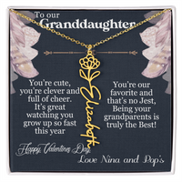 Load image into Gallery viewer, To our Granddaughter - Flower Necklace - Emily
