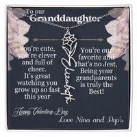 Load image into Gallery viewer, To our Granddaughter - Flower Necklace - Emily
