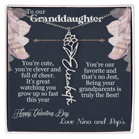 Load image into Gallery viewer, To our Granddaughter - Flower Necklace - Emily
