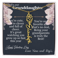 Load image into Gallery viewer, To our Granddaughter - Flower Necklace - Emily
