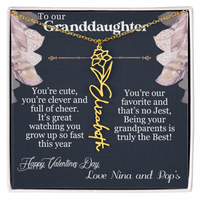 Load image into Gallery viewer, To our Granddaughter - Flower Necklace - Emily

