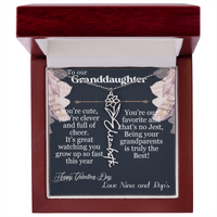 Load image into Gallery viewer, To our Granddaughter - Flower Necklace - Emily
