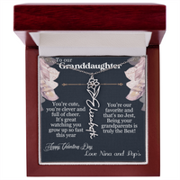 Load image into Gallery viewer, To our Granddaughter - Flower Necklace - Emily
