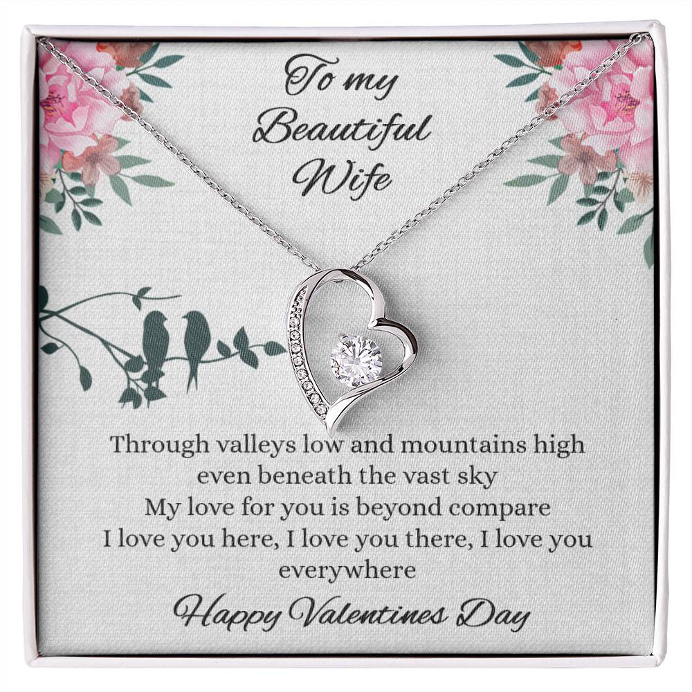 To my Beautiful Wife - Valentines day - Forever Love Necklace