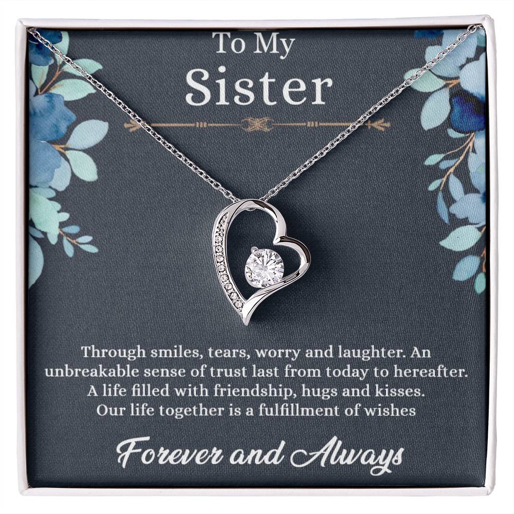 To my sister - forever love  necklace