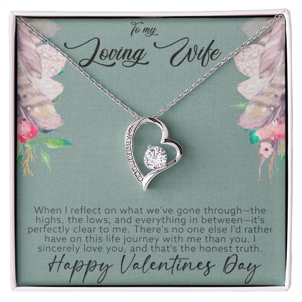 To my loving wife - Forever love necklace - Happy Valentines day