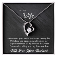 Load image into Gallery viewer, To my Wife - Your my sunshine on a rainy day - Forever Love Necklace
