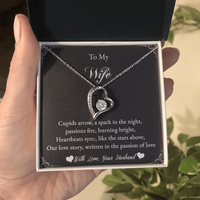 Load image into Gallery viewer, To my Wife - Cupids arrow, a spark in the night - Forever Love Necklace
