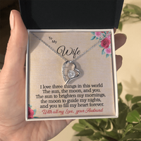 Load image into Gallery viewer, To my Wife - I love 3 things - Forever Love Necklace
