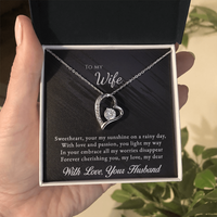 Load image into Gallery viewer, To my Wife - Your my sunshine on a rainy day - Forever Love Necklace
