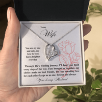 Load image into Gallery viewer, To my Wife - Through life's winding journey - Forever Love Necklace
