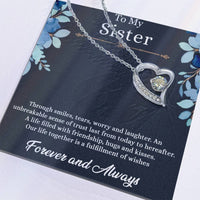 Load image into Gallery viewer, To my sister - forever love  necklace
