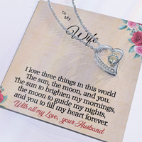 Load image into Gallery viewer, To my Wife - I love 3 things - Forever Love Necklace
