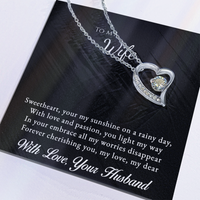 Load image into Gallery viewer, To my Wife - Your my sunshine on a rainy day - Forever Love Necklace
