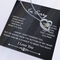 Load image into Gallery viewer, I&#39;m Sorry - I Know I Don&#39;t Deserve You - Forever Love Necklace
