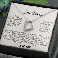 Load image into Gallery viewer, I&#39;m Sorry - I did something I can&#39;t change - Forever Love Necklace
