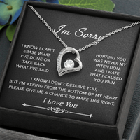 Load image into Gallery viewer, I&#39;m Sorry - I Know I Don&#39;t Deserve You - Forever Love Necklace
